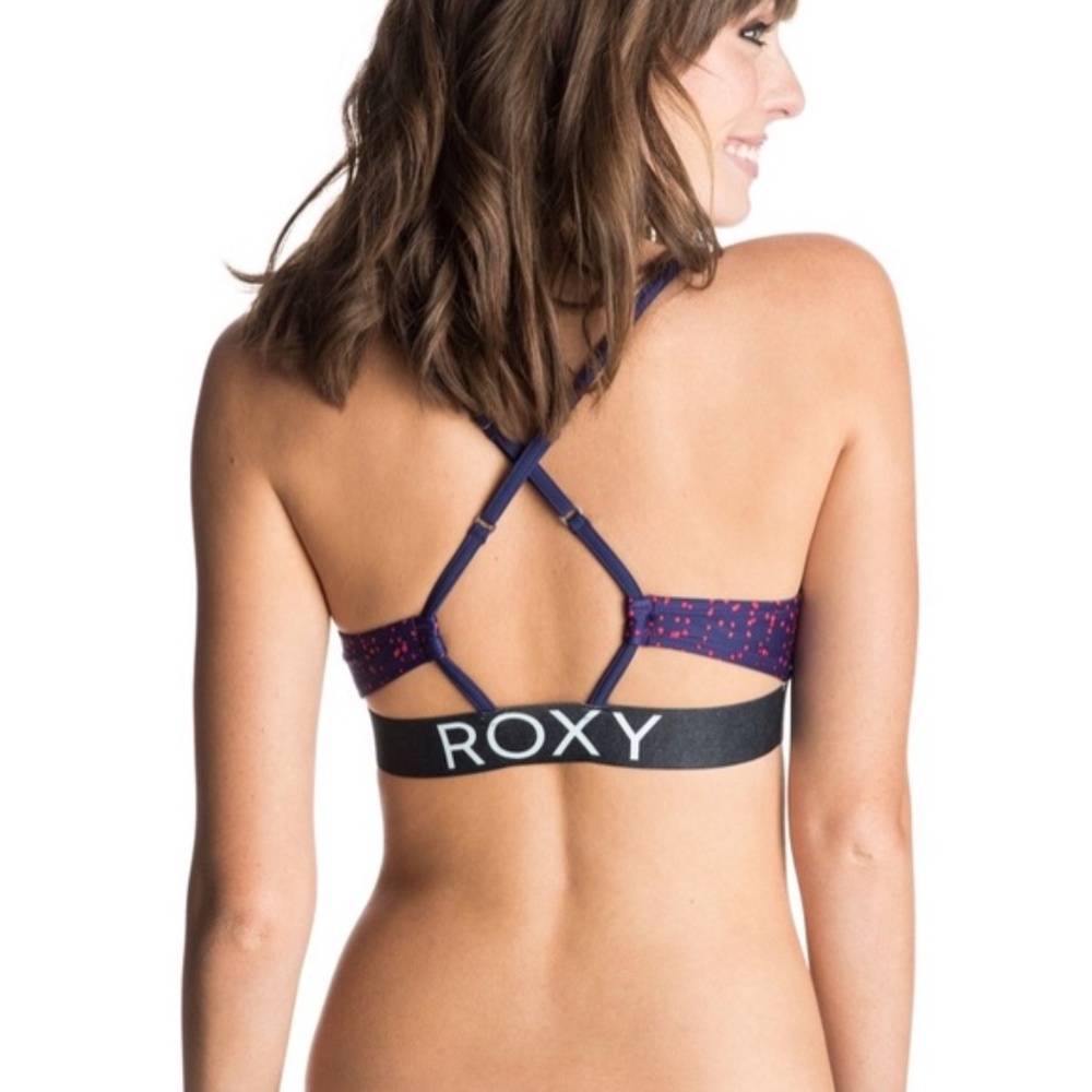 Roxy Caribbean Sunset Criss Cross Bikini Top grape